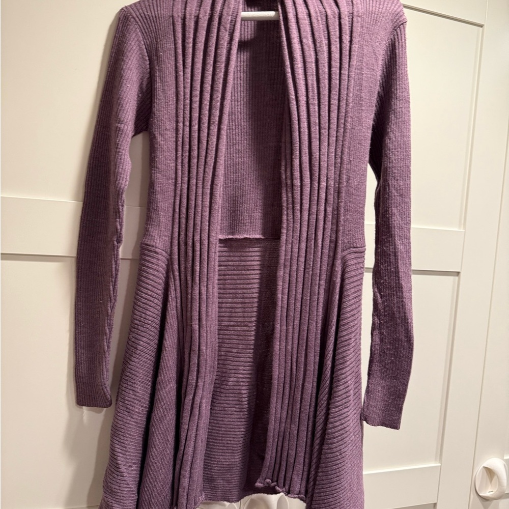 Women's Purple Open Front cardigan